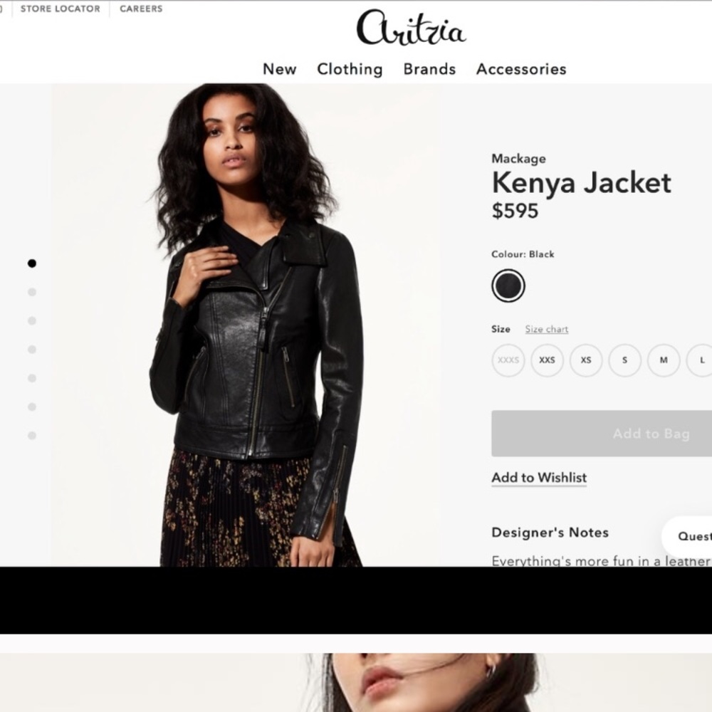 SOLD Aritzia Mackage Kenya Black Leather Jacket - Picture 5 of 7